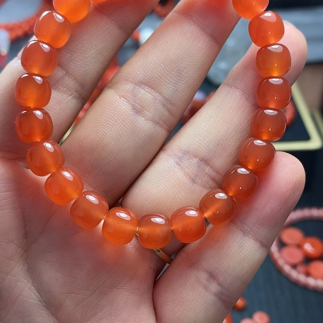 【闪购商品】南红玛瑙手串未镶嵌花*～