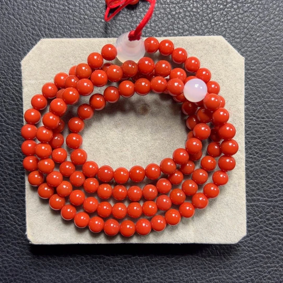 南红玛瑙108多圈6➕未镶嵌