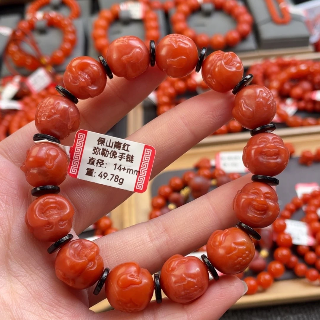 南红玛瑙14+mm单圈未镶嵌