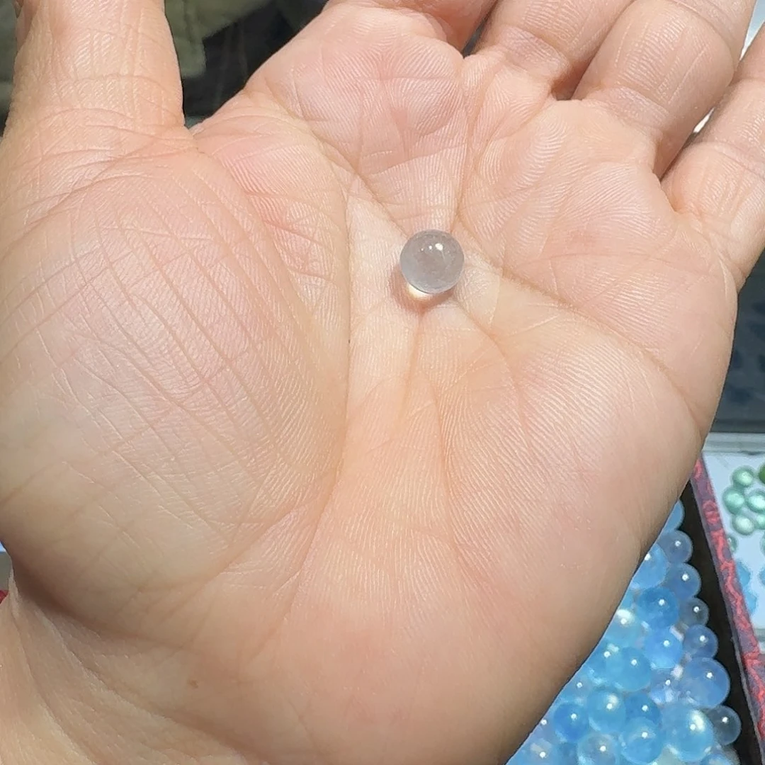 玛瑙/玉髓颈饰未镶嵌海蓝宝单珠8mm一个