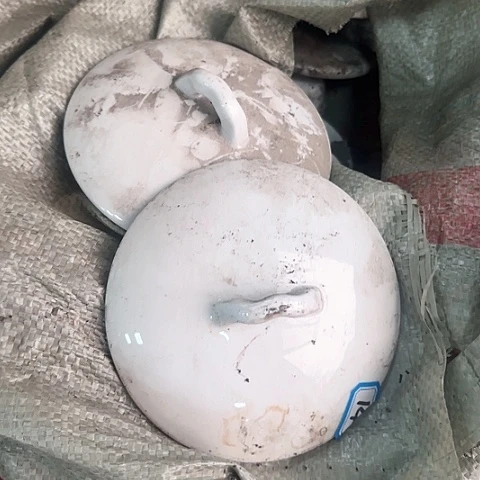 瓷片国营厂库存微瑕12厘米14