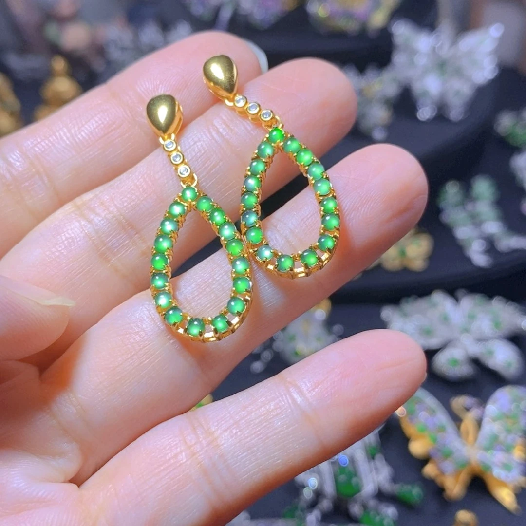 翡翠银S925镶嵌颈饰天然翡翠