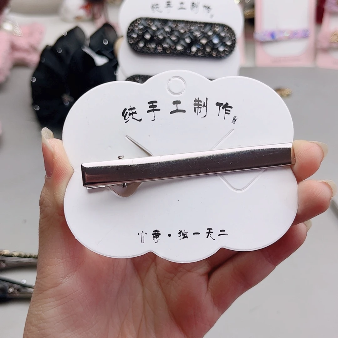 布艺非金属7.5银色鸭嘴夹50个