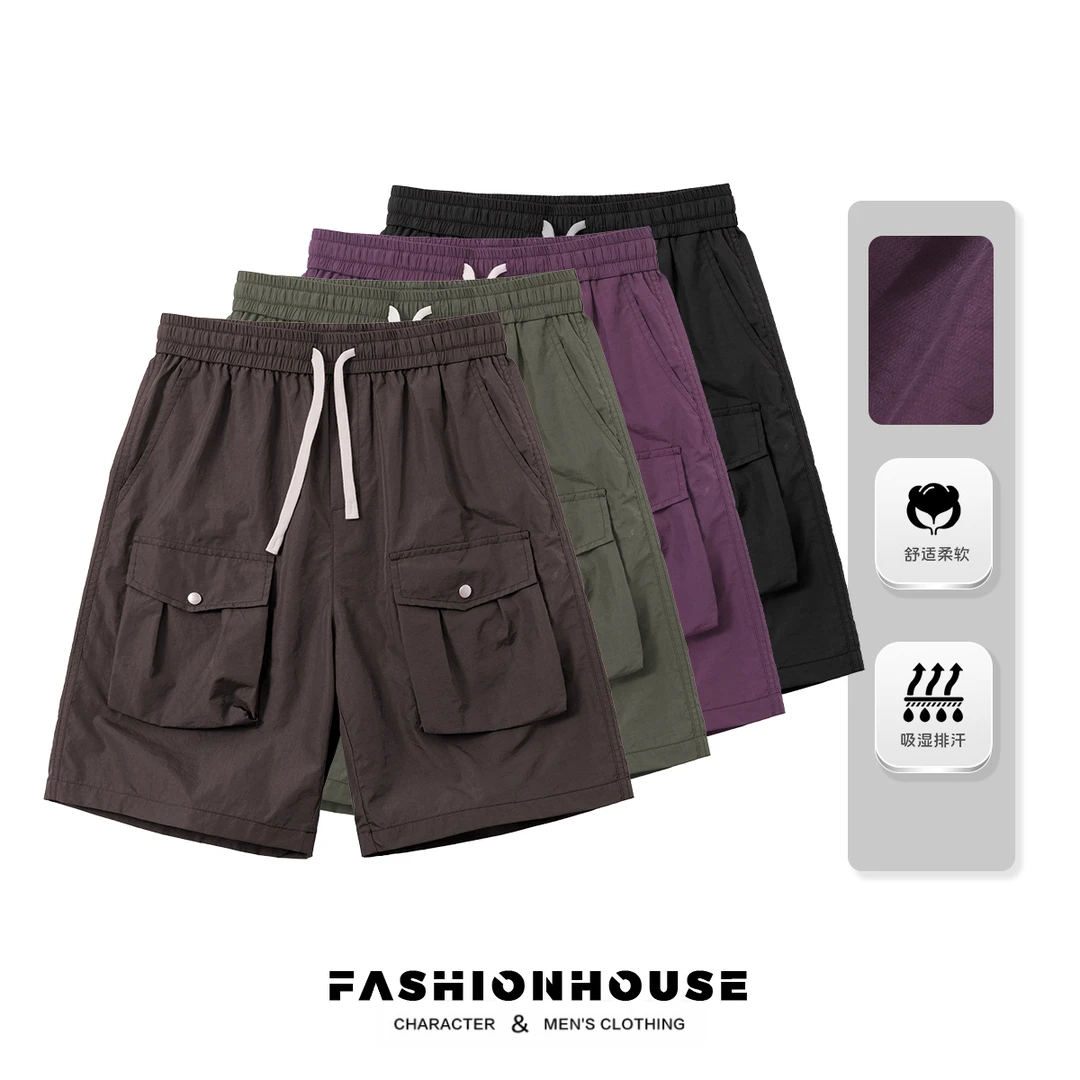 夏季百搭速干外穿透气时尚日系薄款休闲宽松短裤运动男款DK903