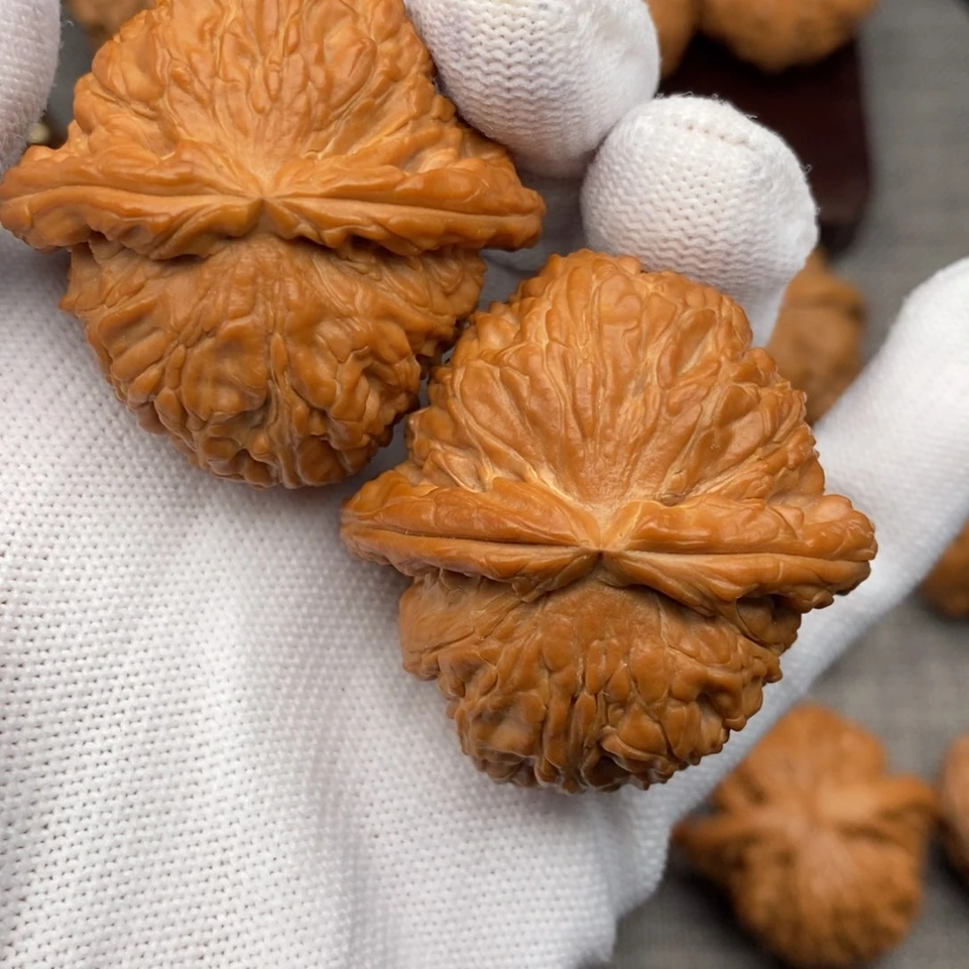 文玩核桃把件42球白全品