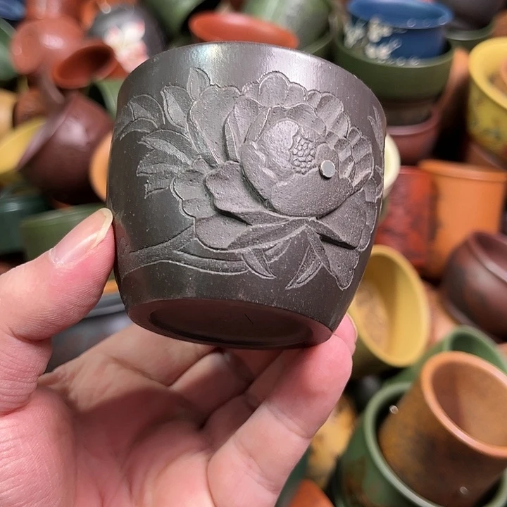 紫砂茶杯全手工紫砂主人杯