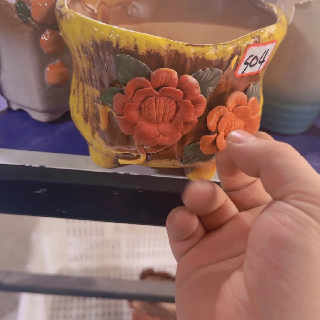 紫砂花盆高温粗陶盆粗陶盆