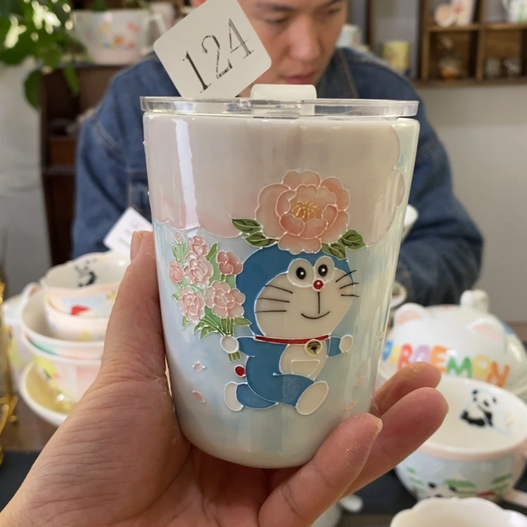 爱***念瓷片景德镇釉下彩手绘