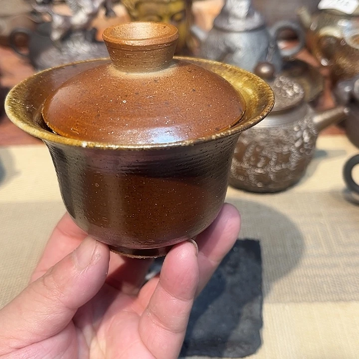摆件柴烧裸烧茶具放漏157
