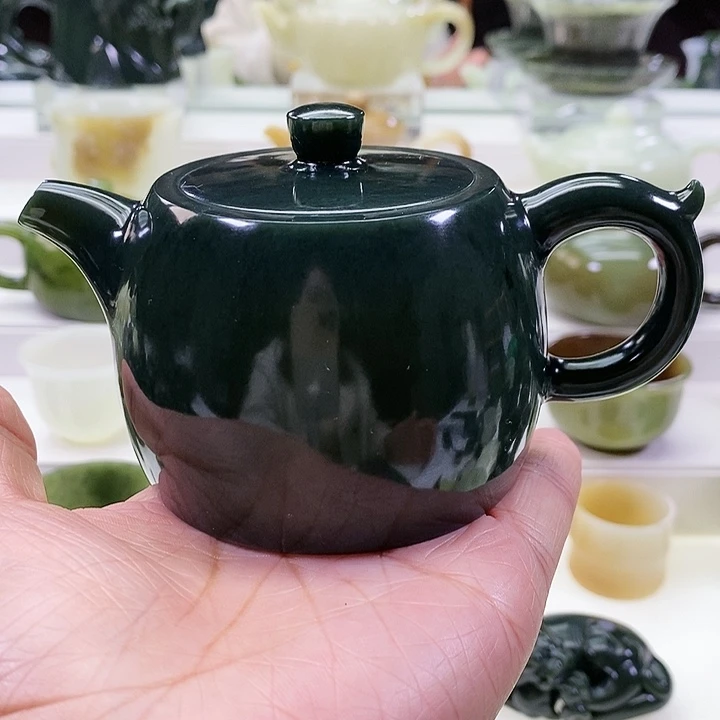 未镶嵌和田玉挂件茶壶200m l