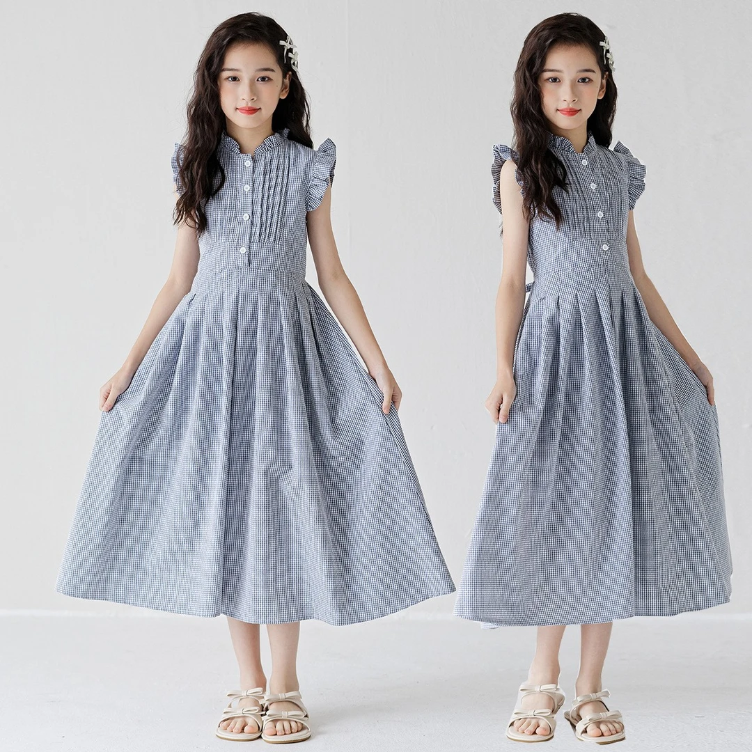 女童洋气时髦连衣裙甜美气质新款中大童高级感韩版网红学生公主裙