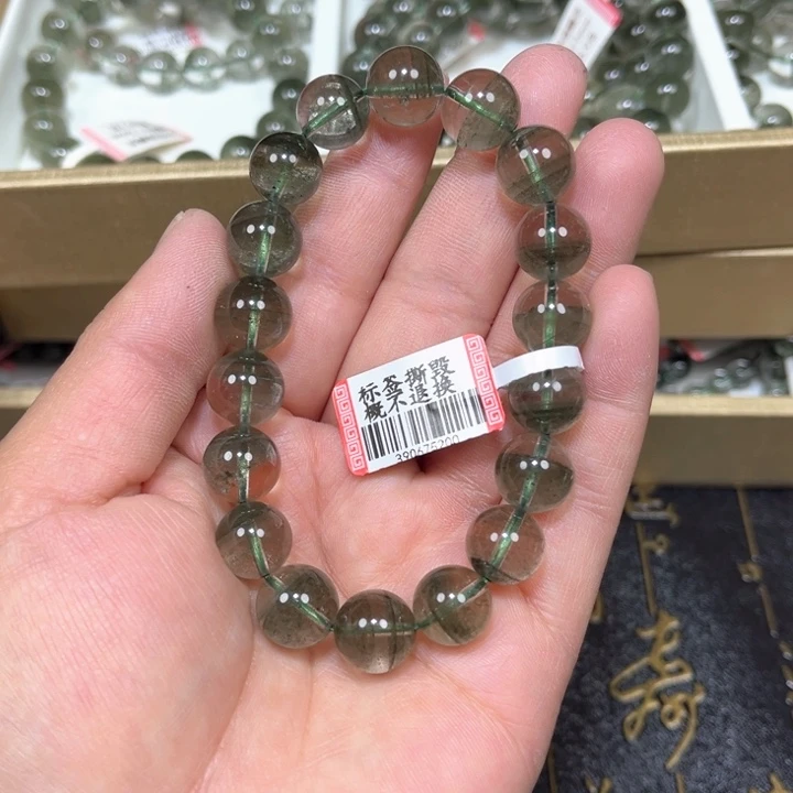 绿幽灵手串未镶嵌水晶S****?