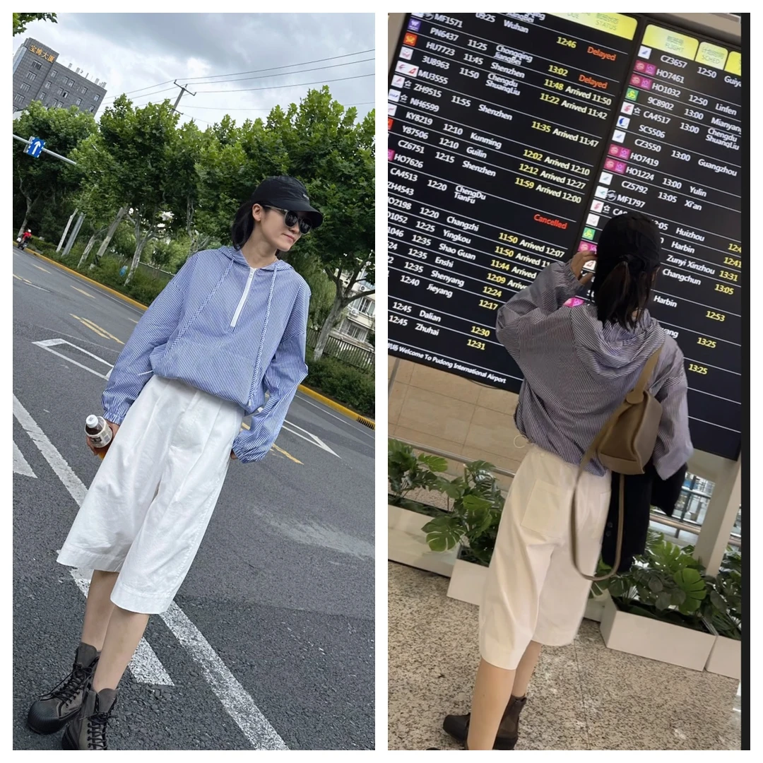 无垠海岸【竖条带帽】衬衫OD-529