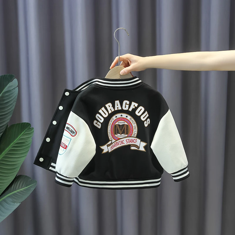 童装男童外套春秋款2025新款男孩运动休闲棒球服儿童春季酷帅童装