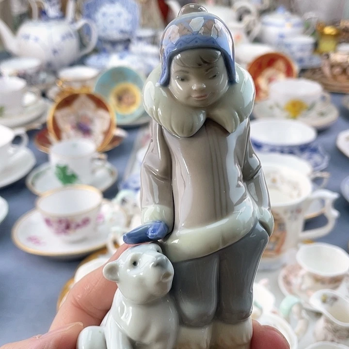 中古海外欧瓷盘盘子小房子