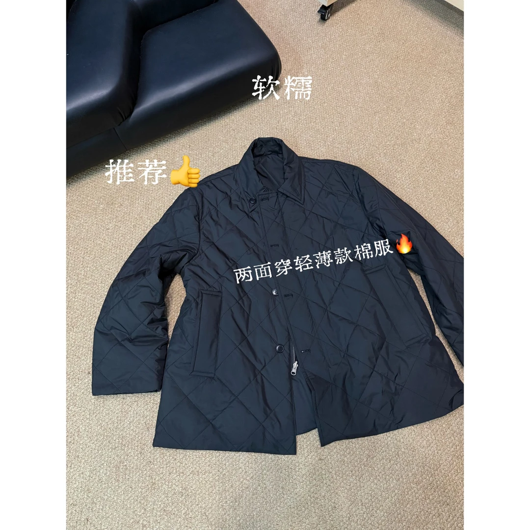 2025秋款新品【设计师款  极简百搭大牌两面穿衬衣款棉服外套】
