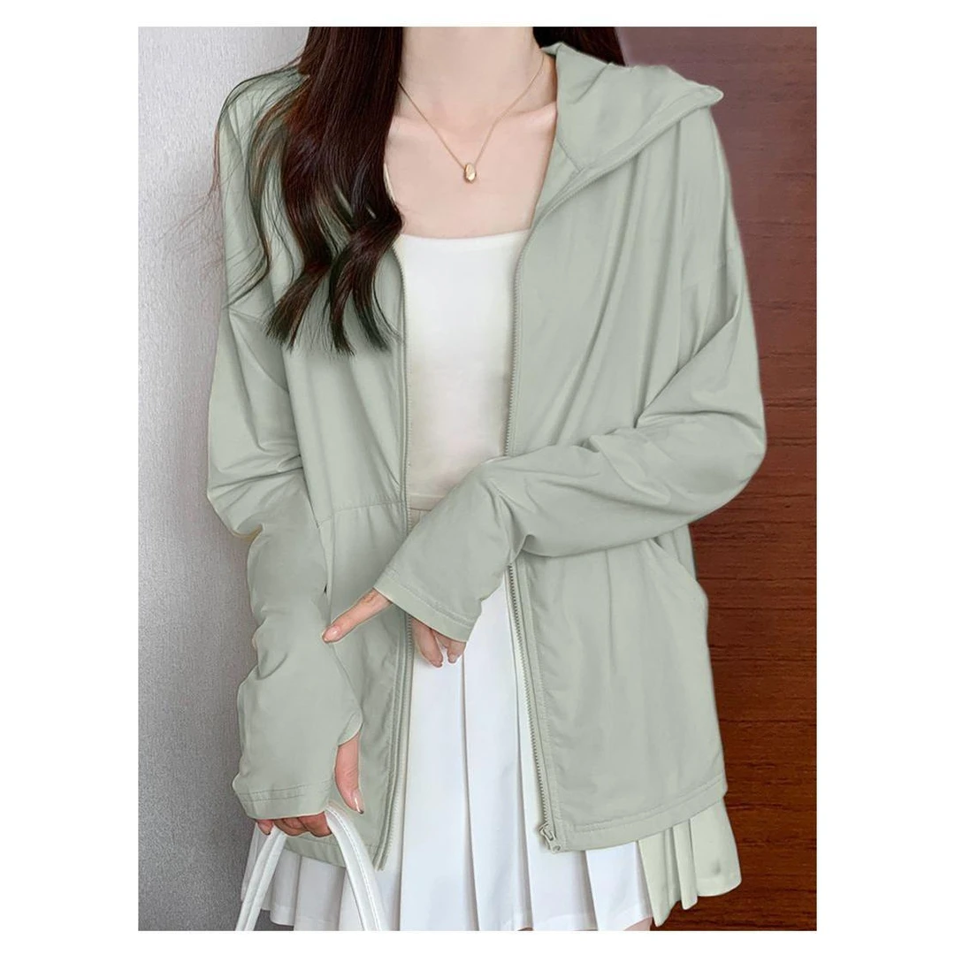 轻薄复古风透气冰丝防晒衣女夏宽松2025新款紫外线开衫百搭外套