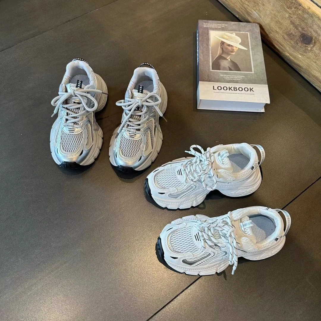 港风显脚小老爹鞋女2025早秋新款增高透气休闲运动百搭时尚运动鞋