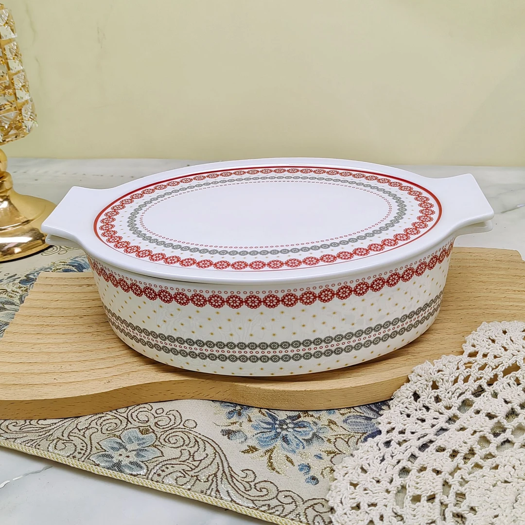 轻奢高品质椭圆形家用陶瓷餐具双耳碗餐盘盘烤碗焗饭碗椭圆形盘子