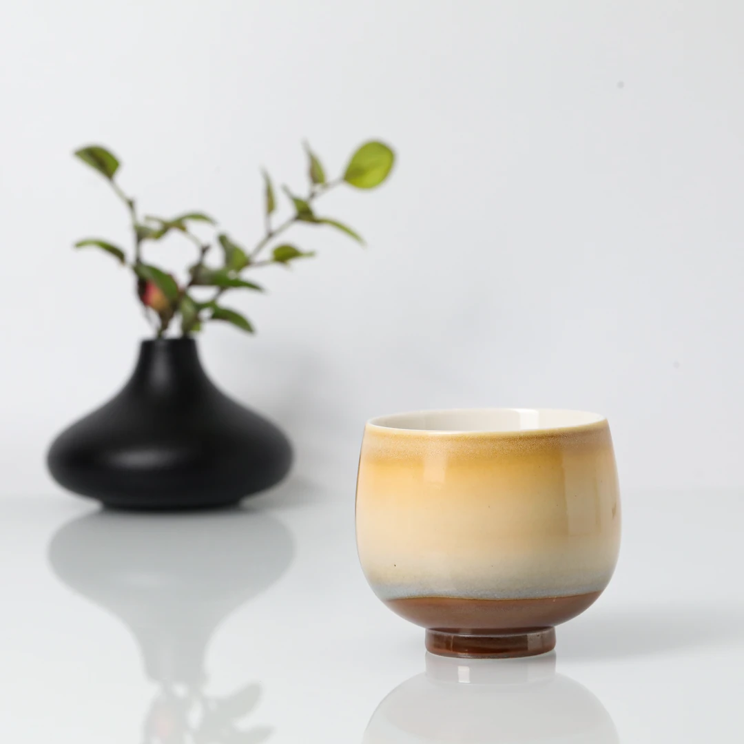 窑变黄色 禅定杯直径6高6cm，120ml 51240919-19