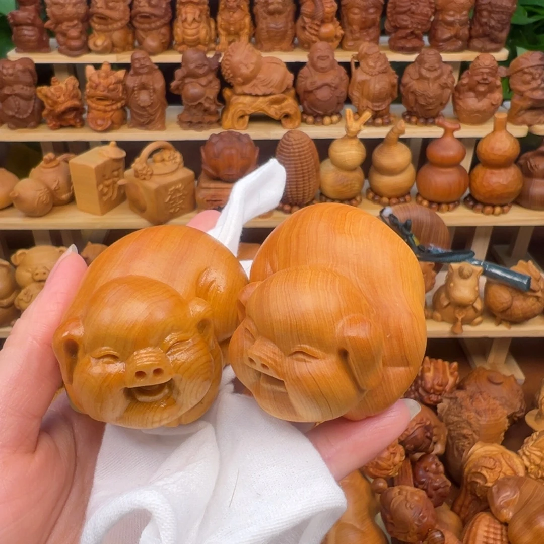 "****崖柏太行崖柏猪猪手把件