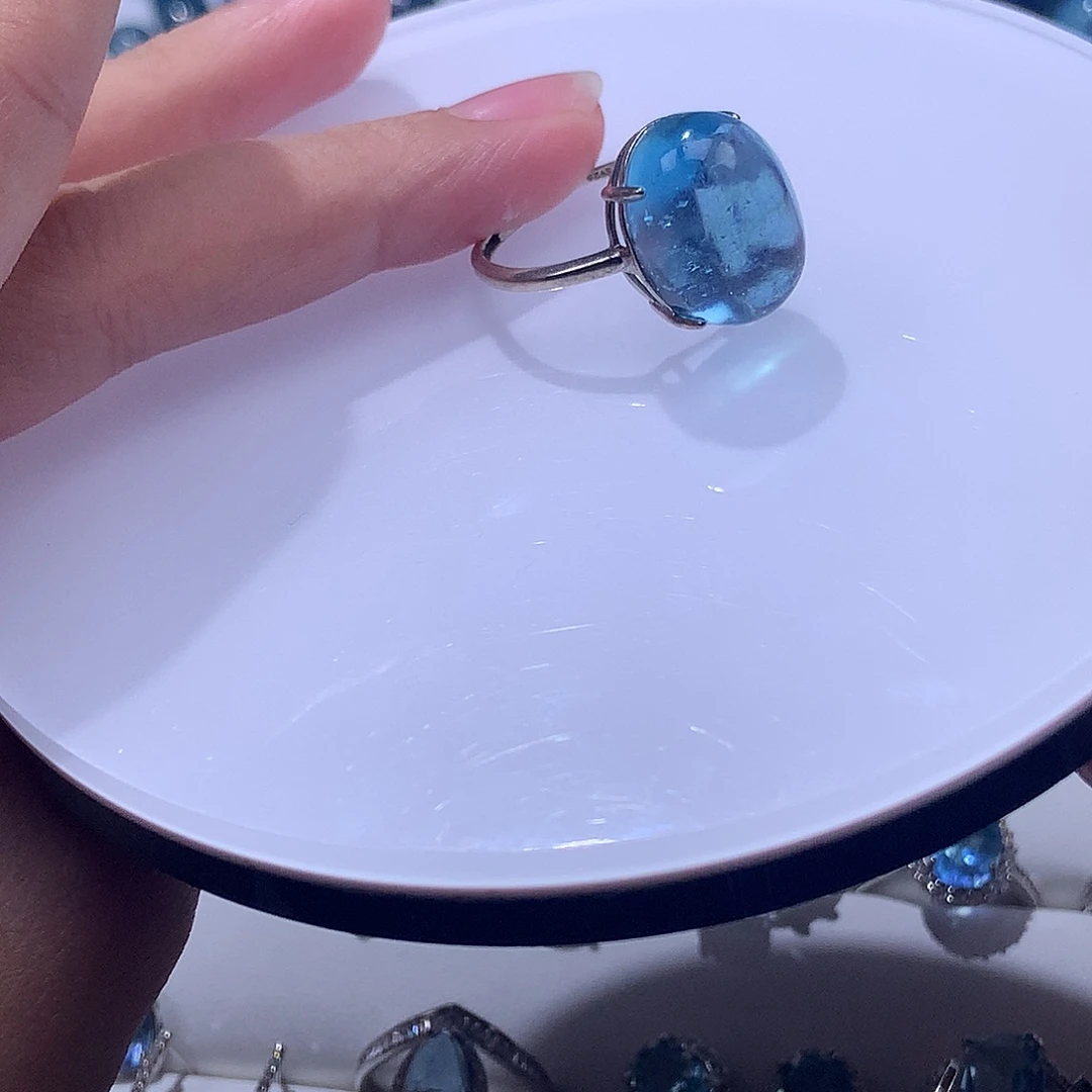 未镶嵌手串海蓝宝石沉*280元戒指