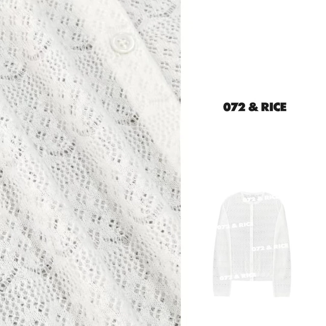 072 & RICE【奈雪】桑蚕丝+羊毛 秋季休闲圆领针织开衫 32LE032