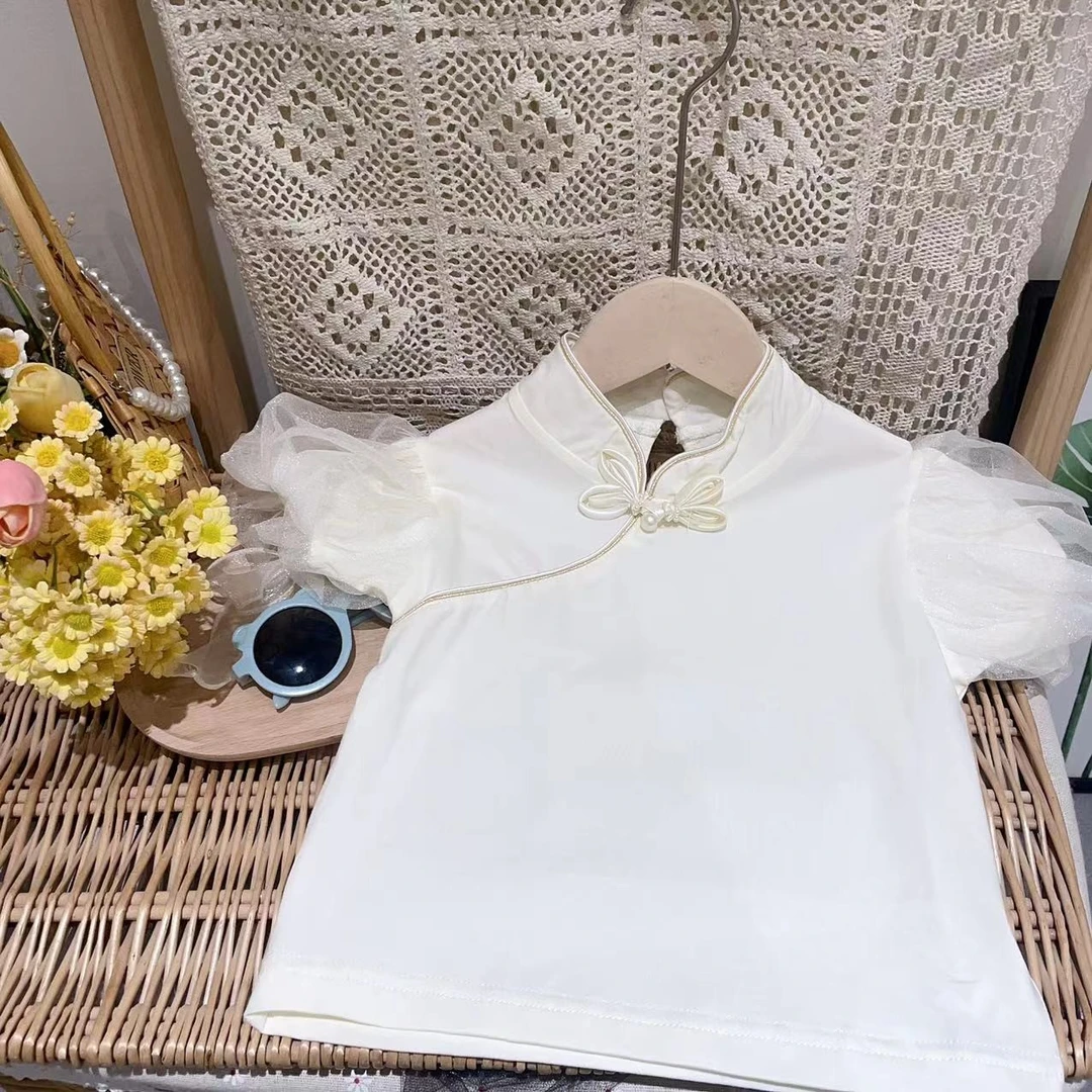 YXY-88YX115-儿童女童洋气夏季复古中国风小童短袖