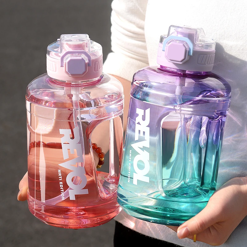 索赫超大容量水杯子吨桶吨吸管运动健身顿顿大肚水壶女耐高温男生