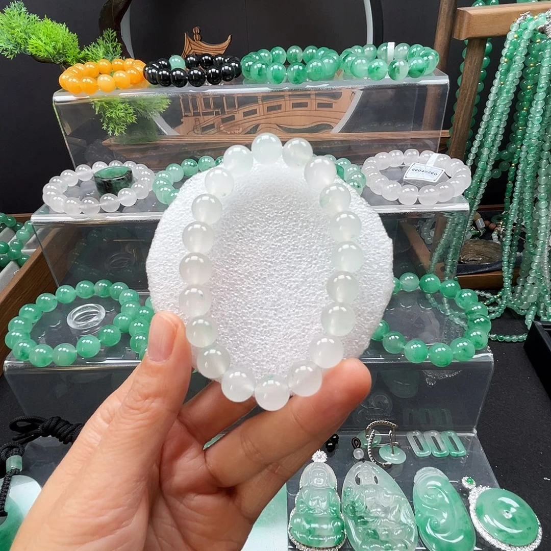 石英质玉（非洲翠）未镶嵌手串