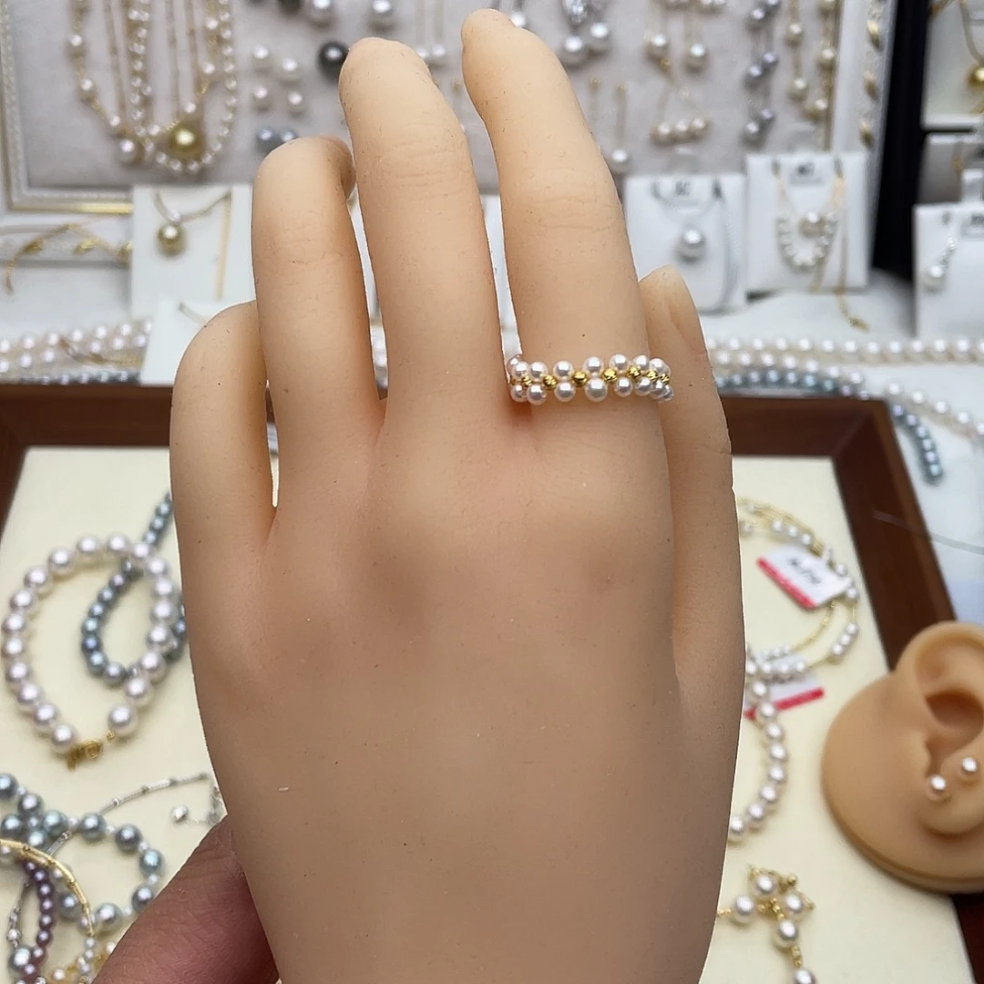 淡水珍珠银S925镶嵌戒指