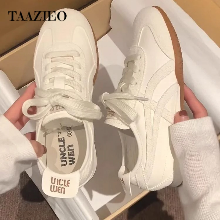 TAAZIEO复古阿甘德训鞋子女2025新款夏季软底休闲运动学生平底百