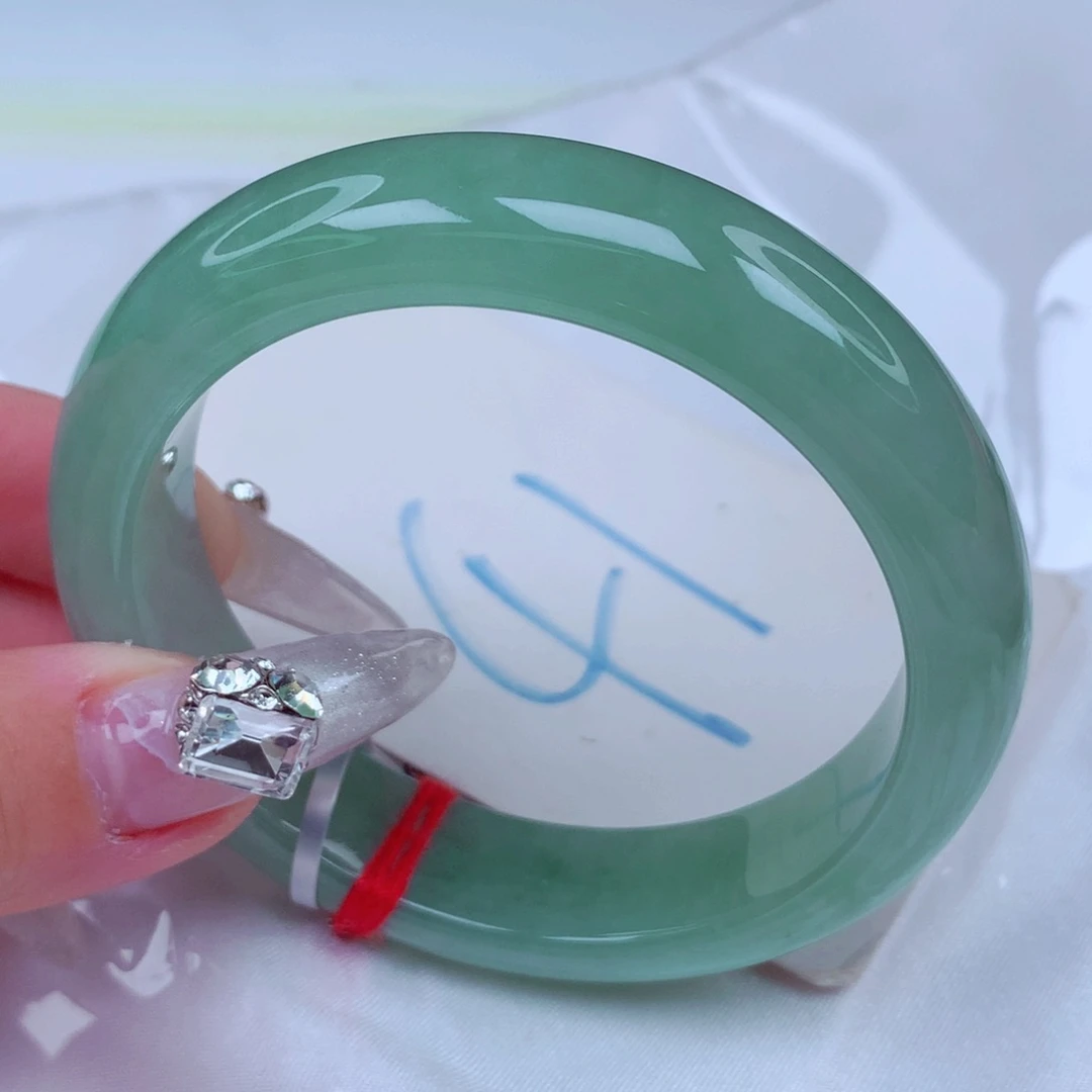 翡翠手镯未镶嵌天然缅甸翡翠A货手镯 13+宽