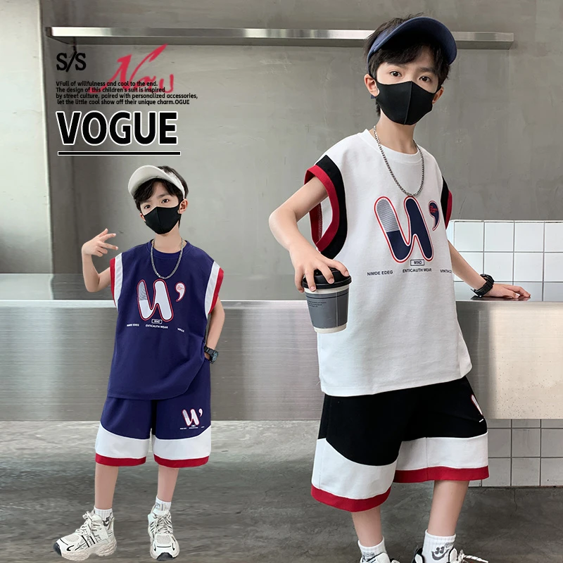 【断码青仓】男童夏款T恤套装2025新款儿童装夏季中大童孩子