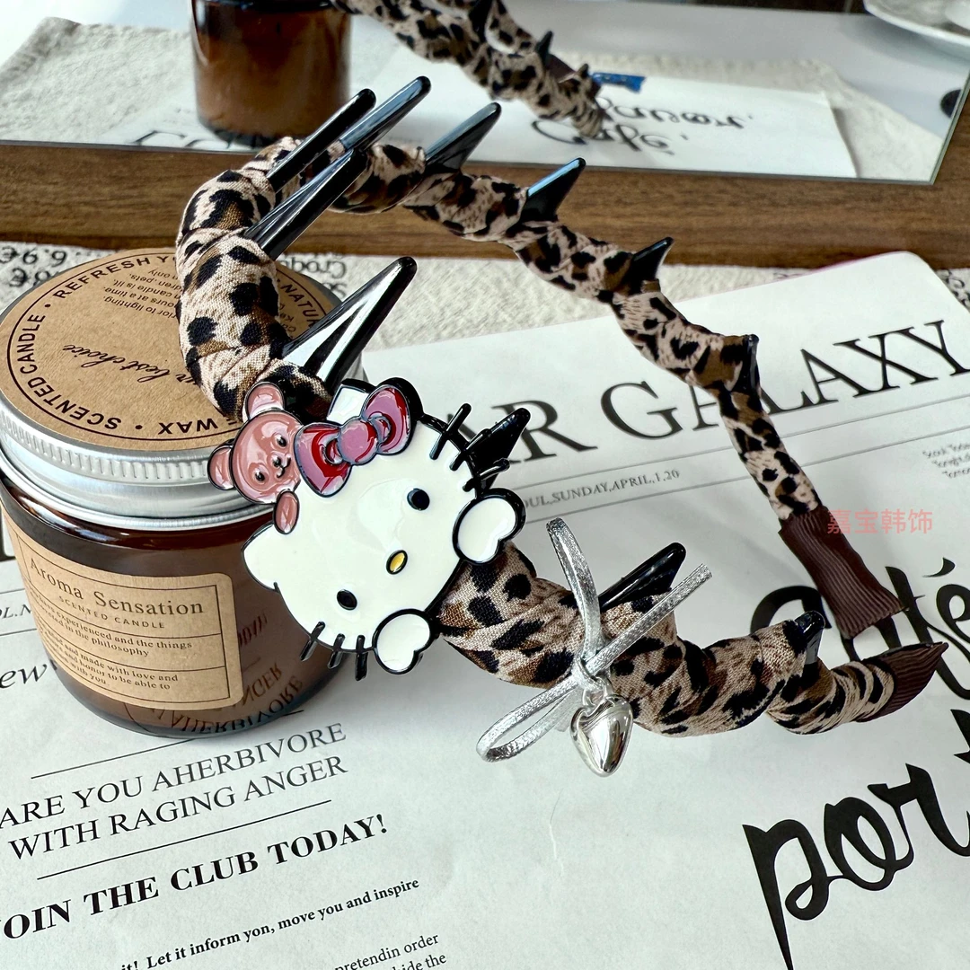 韩国东大门定制款原创设计气质轻奢kiity高级感豹纹高级发箍FG32