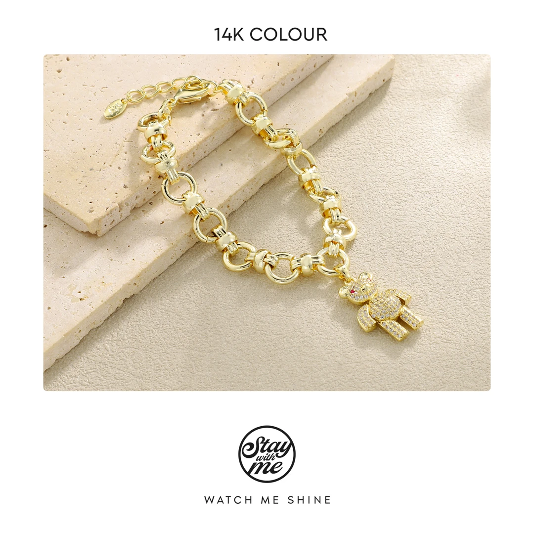STAY WITH ME 铜合金合成锆石手链 小众设计B0510手链