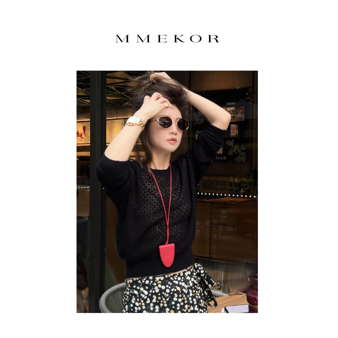 MMEKOR“小贵妇”针织衫 静奢老钱上衣 88166
