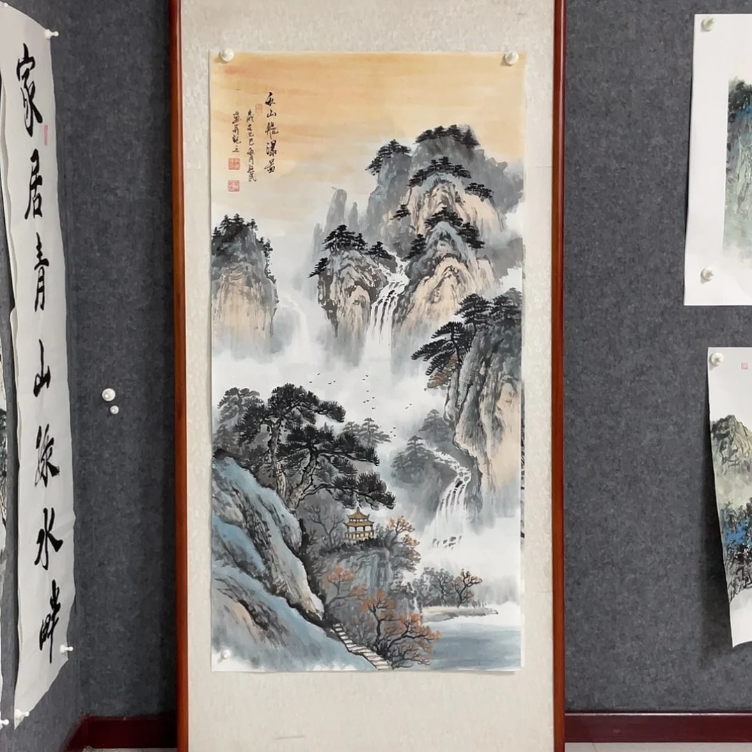 国画四尺138.69画芯 不带框 捡漏