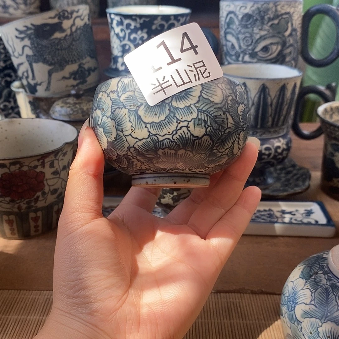 手工手绘青花高温陶瓷