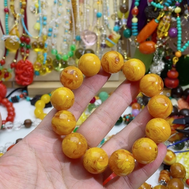 4***6无非金属48号飘花手串