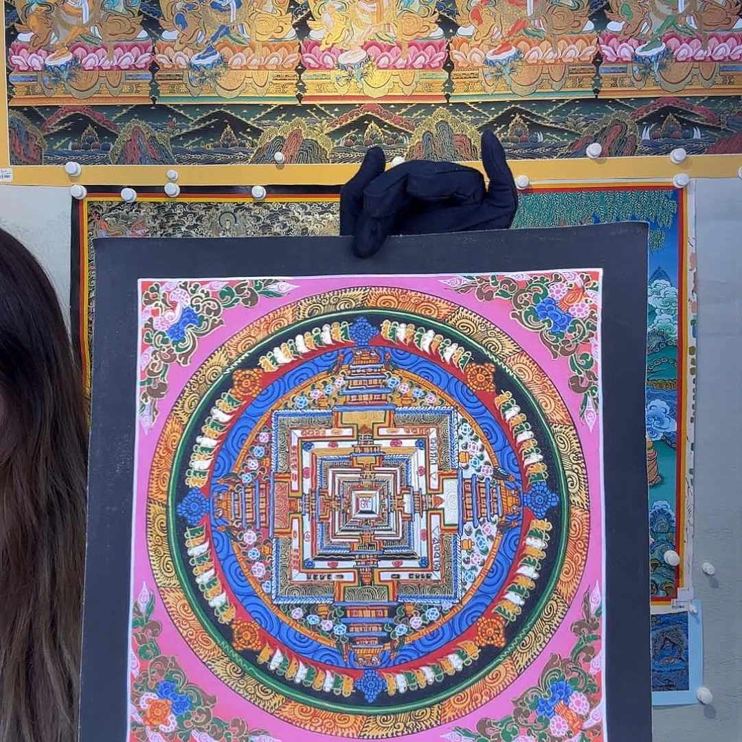 卷轴画纯手绘唐卡坛城27厘米左右