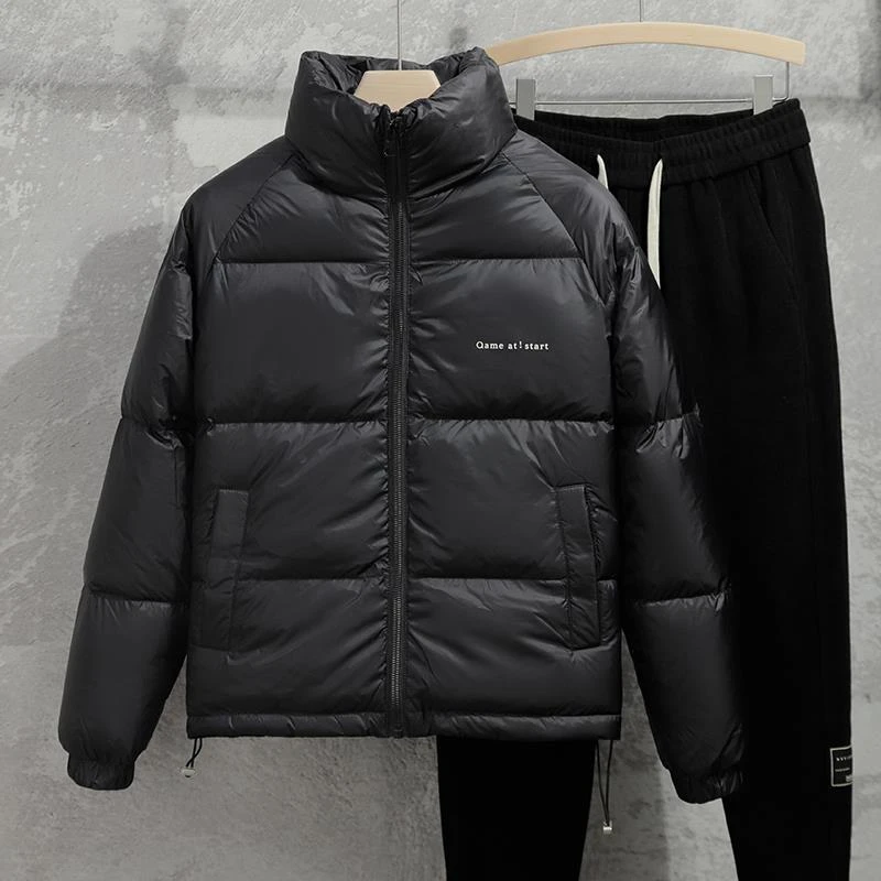 杜拉妮男士羽绒服2025年冬季新款男装短款加厚面包服时尚羽绒外套