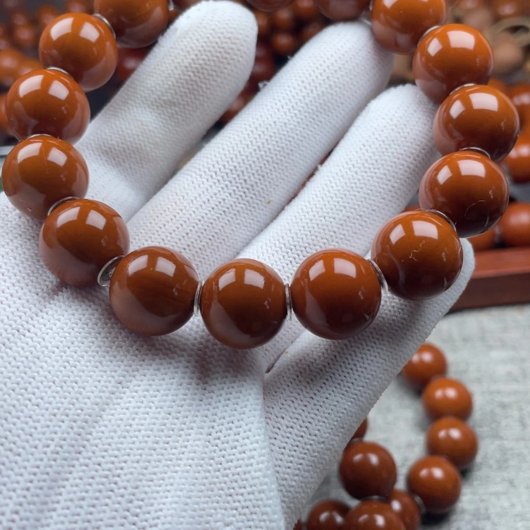 橄榄核手串/手链1.45红铁微微花