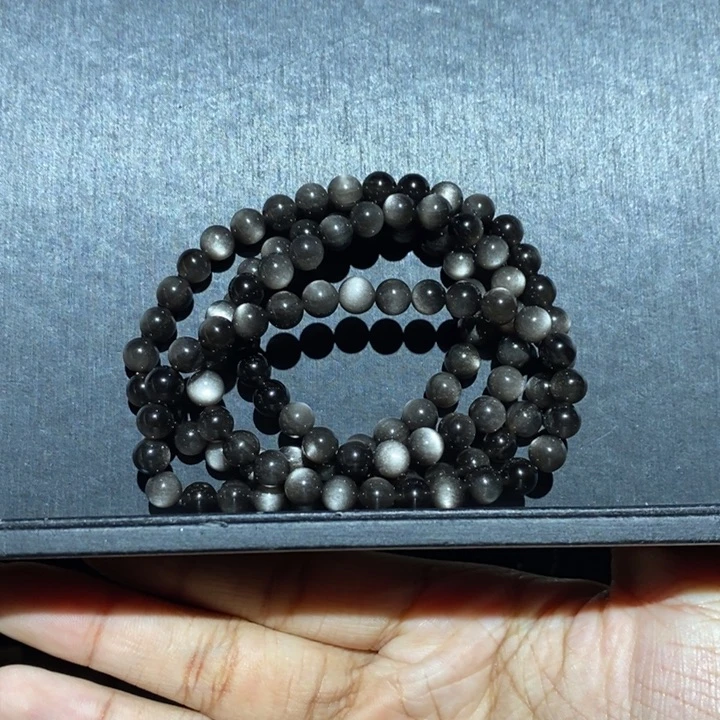 黑曜岩手链未镶嵌E****岚