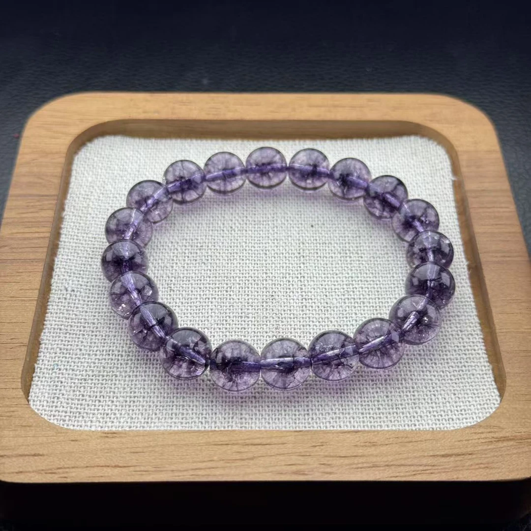034紫热手串卡10MM