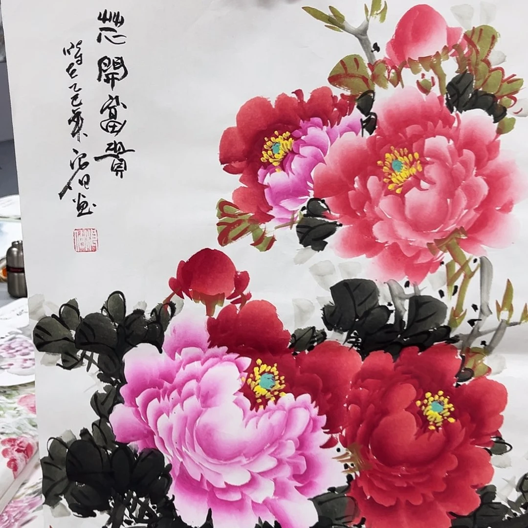 国画国画老师手绘作品