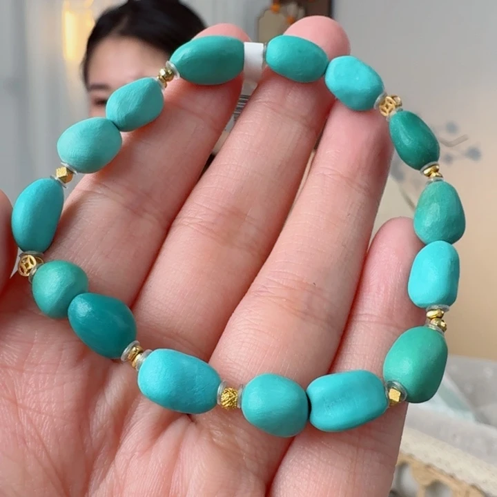 绿松石18K金镶嵌珠宝奇石