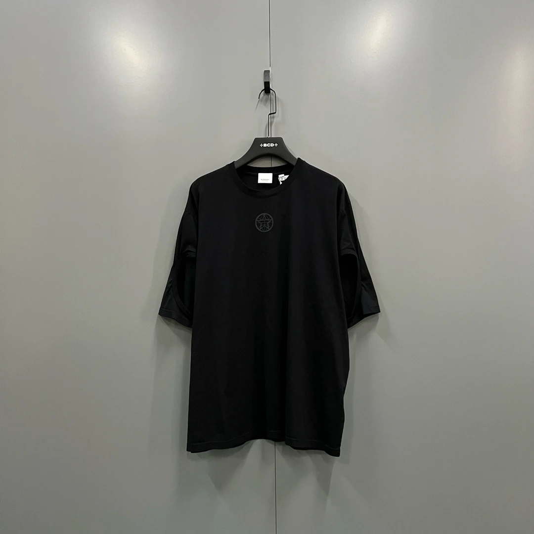 (ll) Burberry 巴宝莉 黑色镂空宽松短袖 XL码/95新bc011710