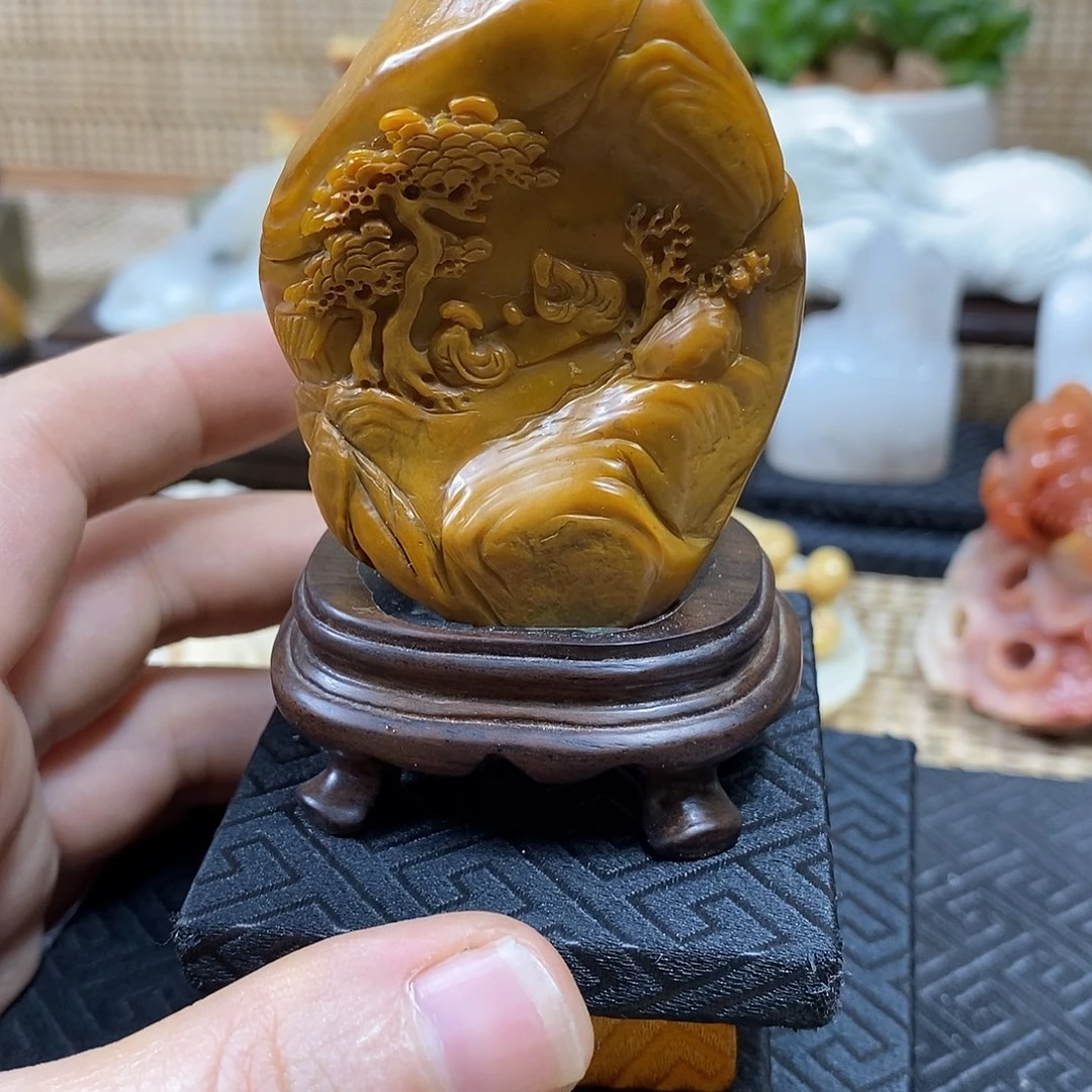 印石寿山石鹿目田