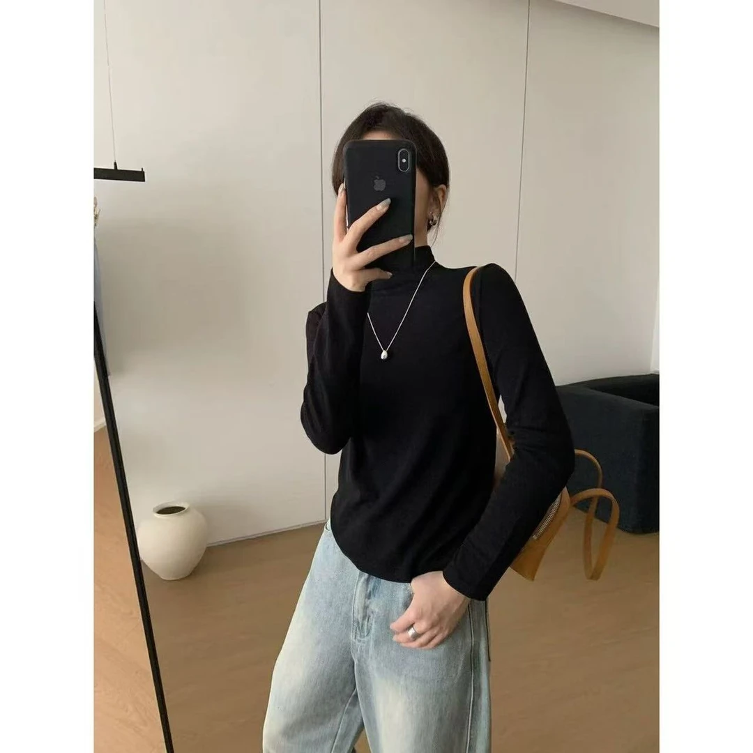 Miss na 1242 韩系高品质双面羊绒打底衫